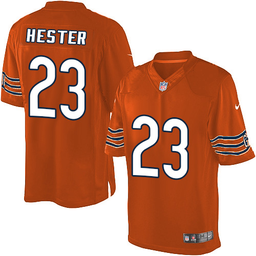 Men's Limited Devin Hester Nike Jersey Orange Alternate - #23 NFL Chicago Bears